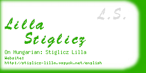 lilla stiglicz business card